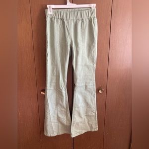 Green flare pants size M